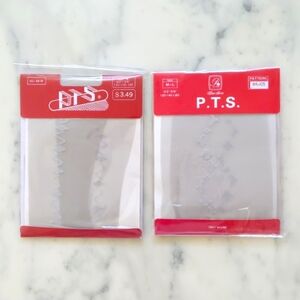 NWT. Ultra Sheer Side Embroidery Silver Grey Pantyhose (2 pair).